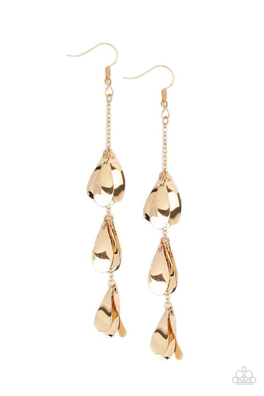 ​Arrival CHIME - Gold - Paparazzi Earring Image