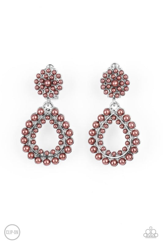 Discerning Droplets - Brown - Paparazzi Earring Image