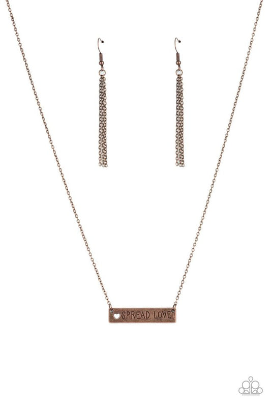 Spread Love - Copper - Paparazzi Necklace Image