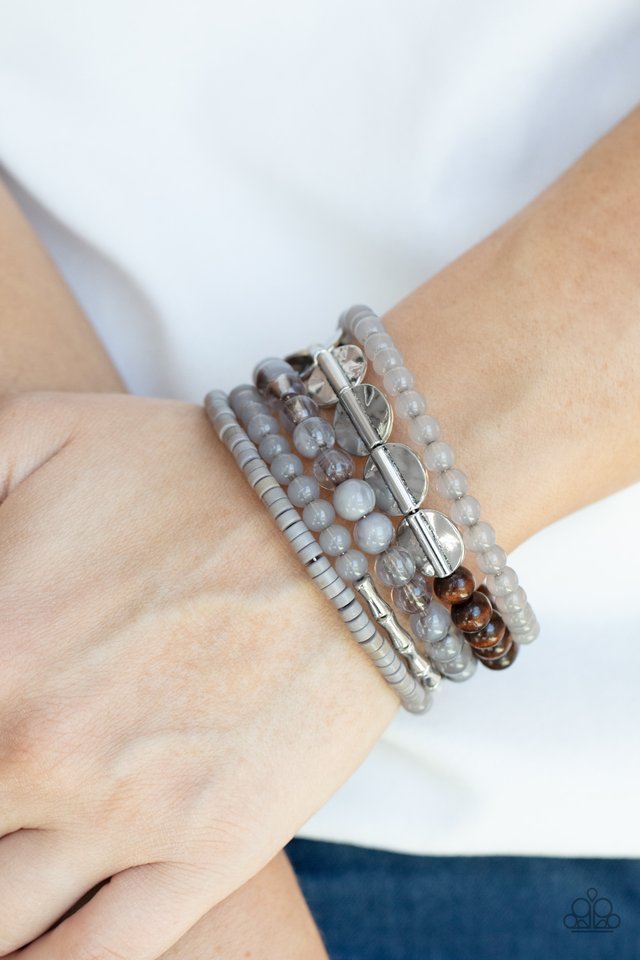 ​Free-Spirited Spiral - Silver - Paparazzi Bracelet Image