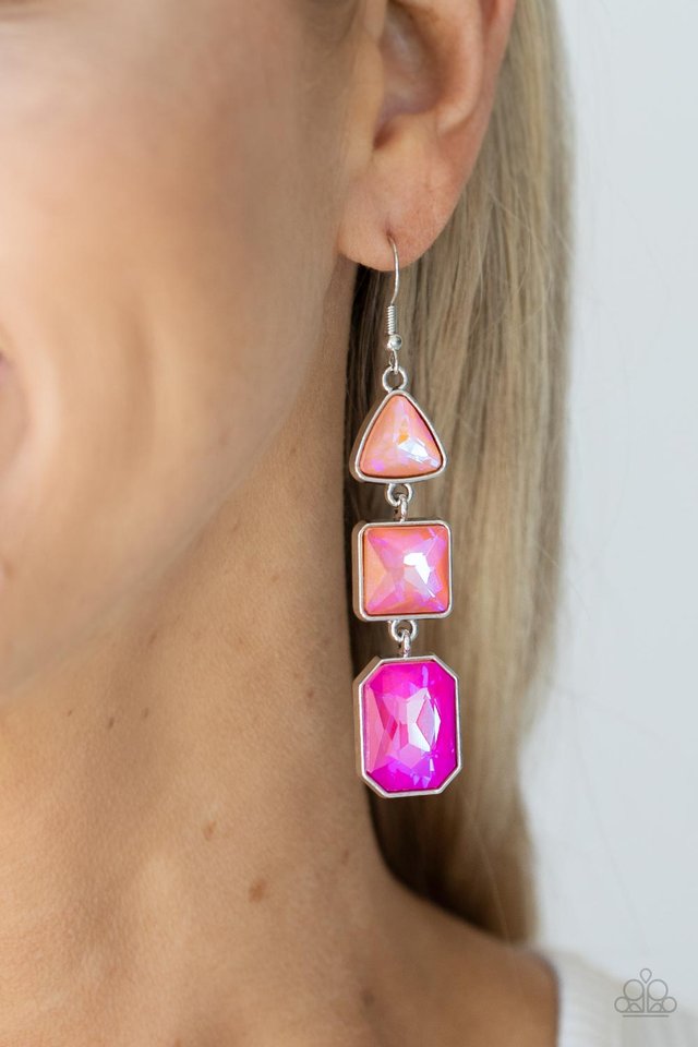 ​Cosmic Culture - Pink - Paparazzi Earring Image