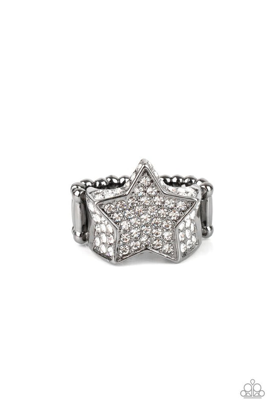 ​Here Come The Fireworks - Black - Paparazzi Ring Image