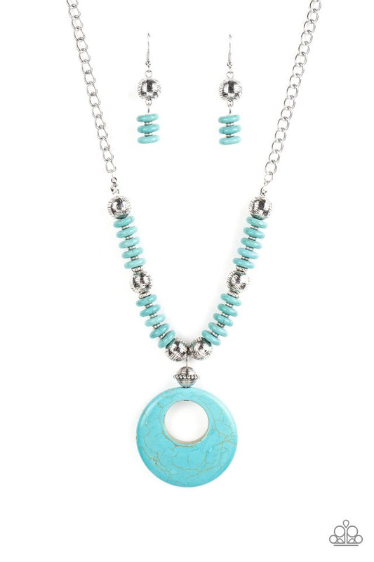 Oasis Goddess - Blue - Paparazzi Necklace Image