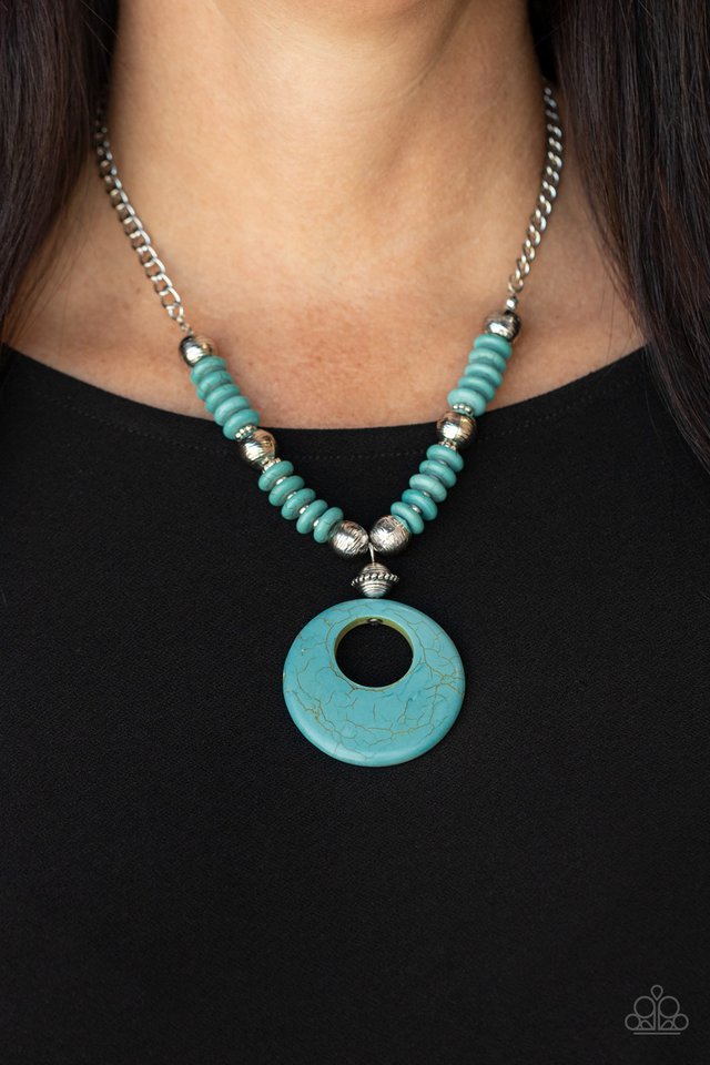 Oasis Goddess - Blue - Paparazzi Necklace Image