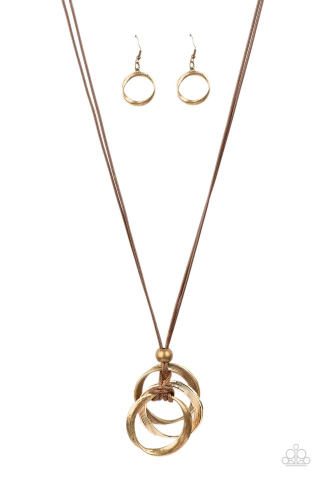 Harmonious Hardware - Brass - Paparazzi Necklace Image