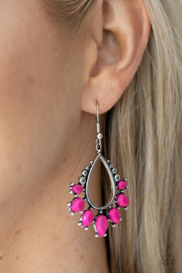 ​Flamboyant Ferocity - Pink - Paparazzi Earring Image