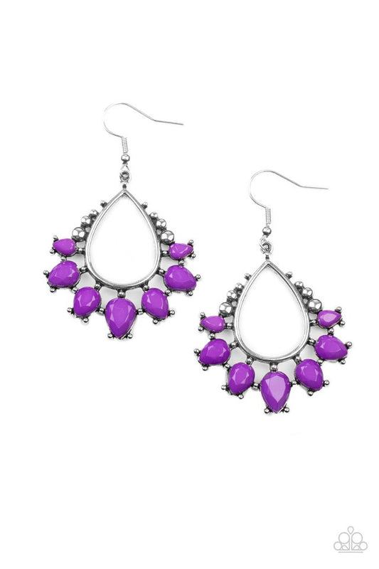 Flamboyant Ferocity - Purple - Paparazzi Earring Image