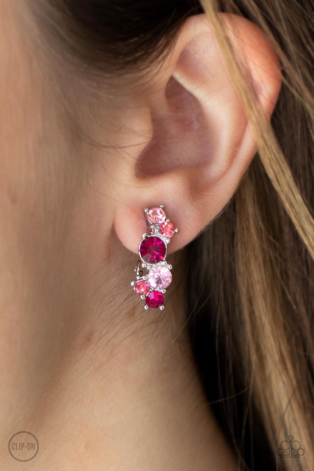 Cosmic Celebration - Pink - Paparazzi Earring Image