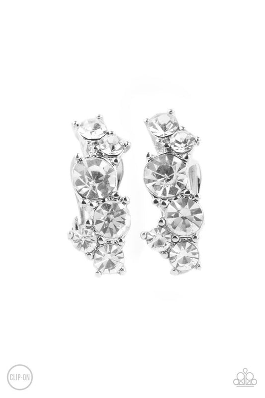 ​Cosmic Celebration - White - Paparazzi Earring Image