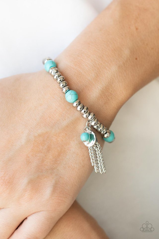 Whimsically Wanderlust - Blue - Paparazzi Bracelet Image