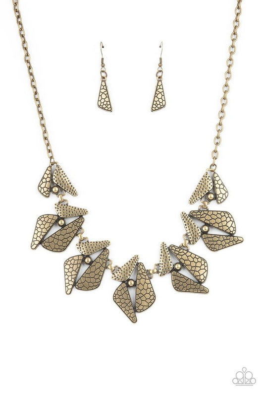 ​Extra Expedition - Brass - Paparazzi Necklace Image