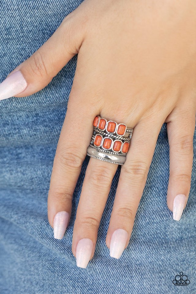 Mojave Monument - Orange - Paparazzi Ring Image