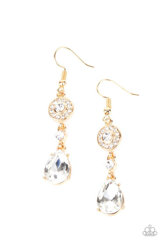 ​Graceful Glimmer - Gold - Paparazzi Earring Image