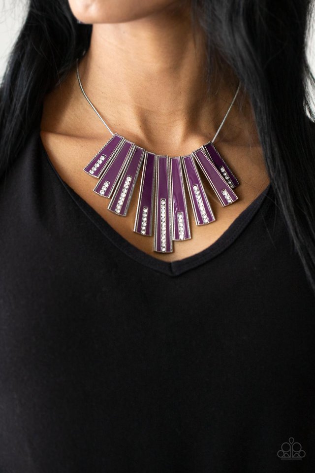 ​FAN-tastically Deco - Purple - Paparazzi Necklace Image