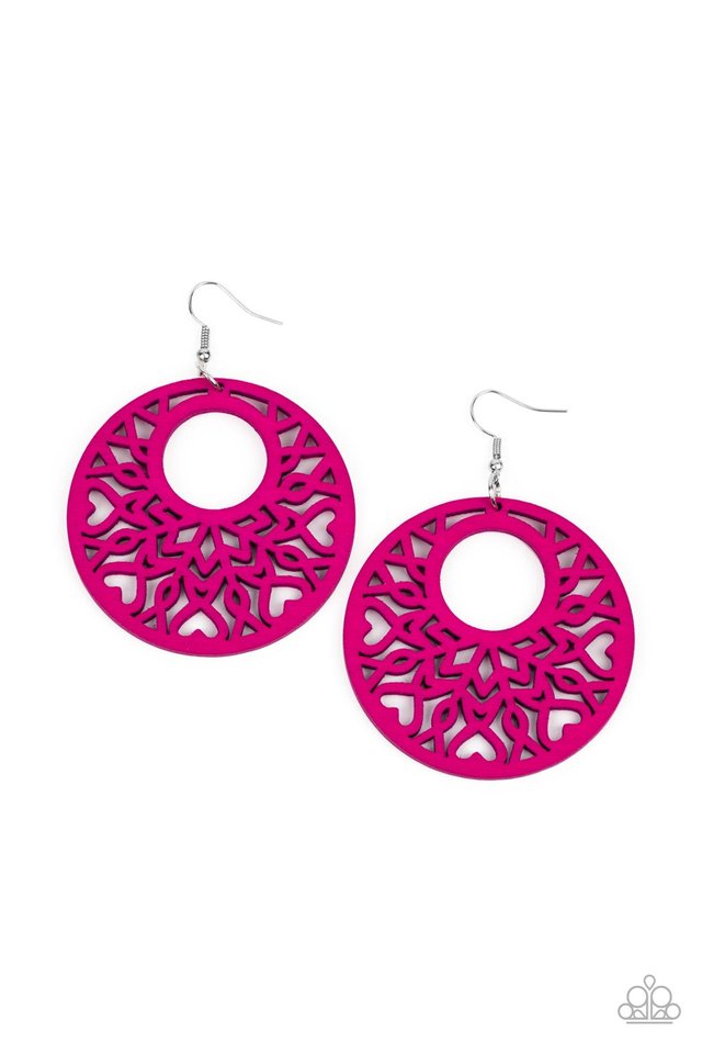 Tropical Reef - Pink - Paparazzi Earring Image