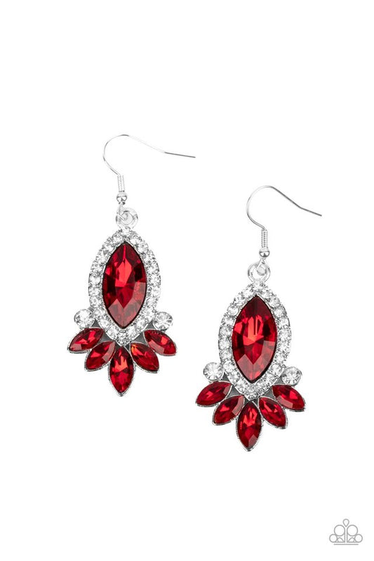 Prismatic Parade - Red - Paparazzi Earring Image