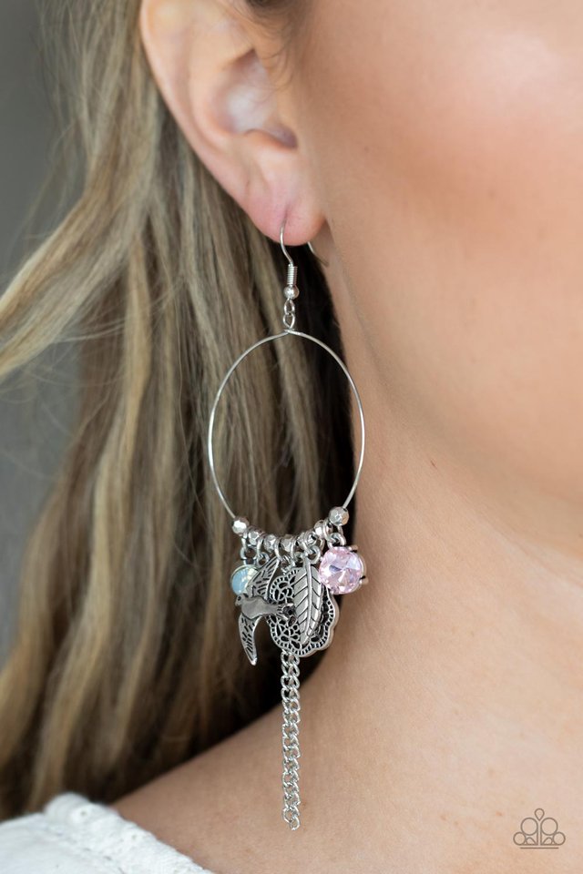 TWEET Dreams - Pink - Paparazzi Earring Image