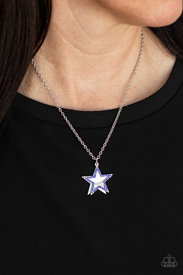 American Anthem - Blue - Paparazzi Necklace Image