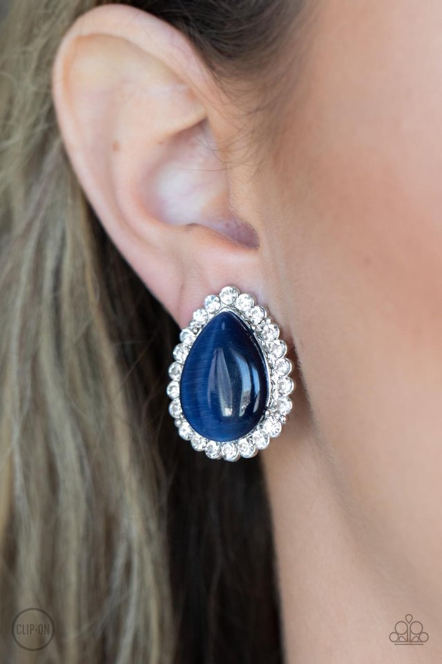 Downright Demure - Blue - Paparazzi Earring Image