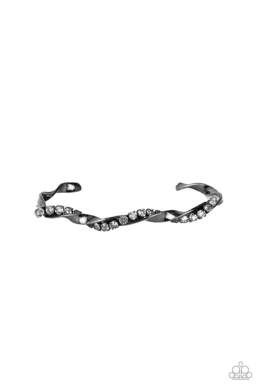 Twisted Twinkle - Black - Paparazzi Bracelet Image