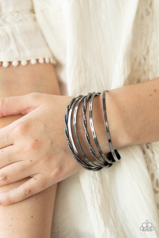 Sensational Shimmer - Black - Paparazzi Bracelet Image