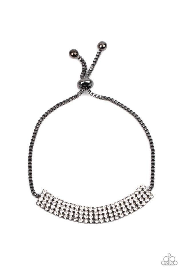 ​A DIAMOND a Dozen - Black - Paparazzi Bracelet Image