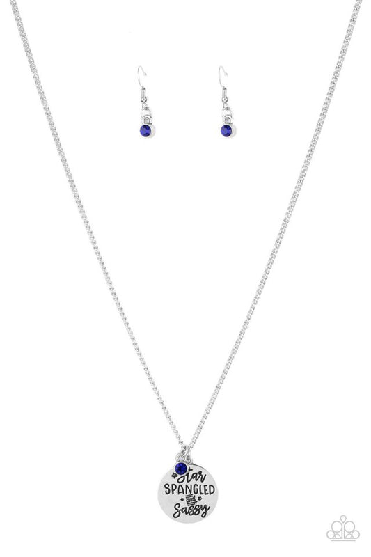 ​Star-Spangled Sass - Blue - Paparazzi Necklace Image