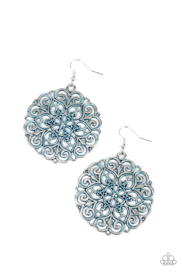 ​MANDALA Effect - Blue - Paparazzi Earring Image