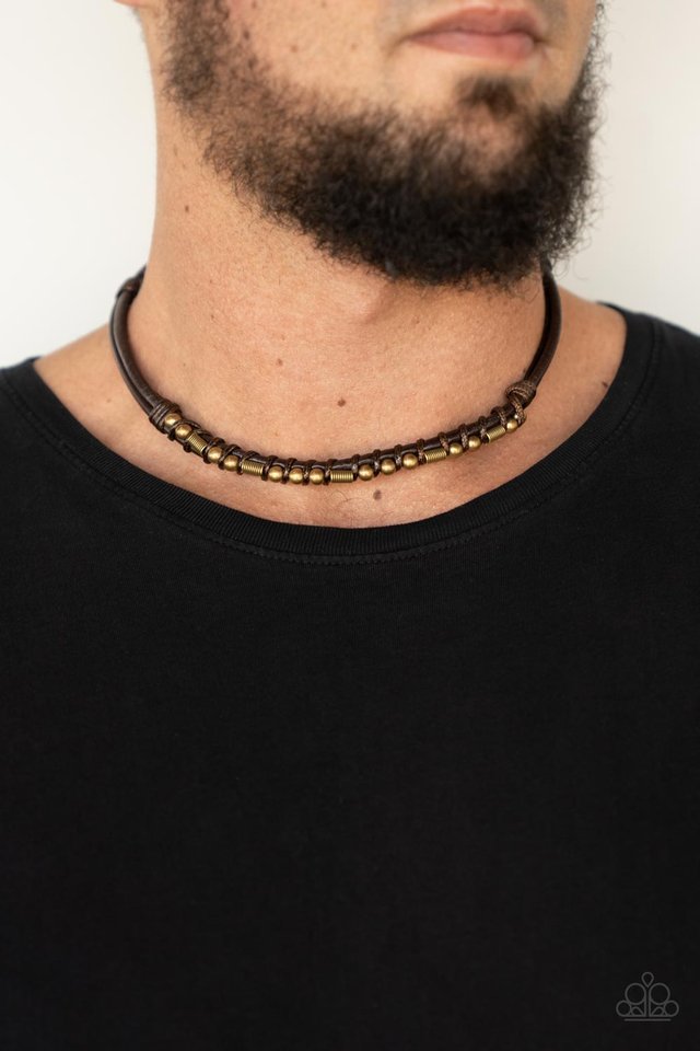 Westside Wrangler - Brass - Paparazzi Necklace Image