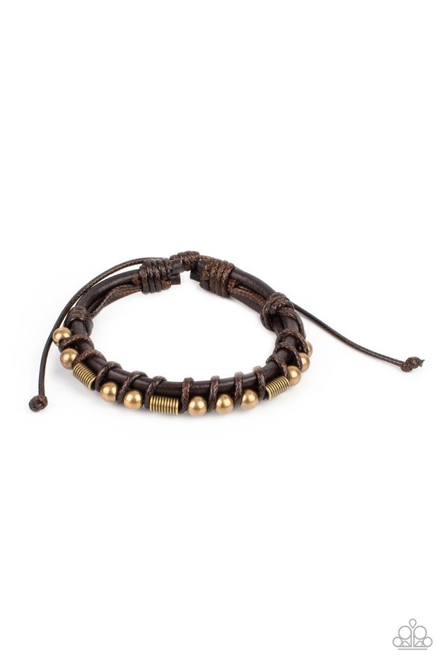 Bronco Brawler - Brass - Paparazzi Bracelet Image