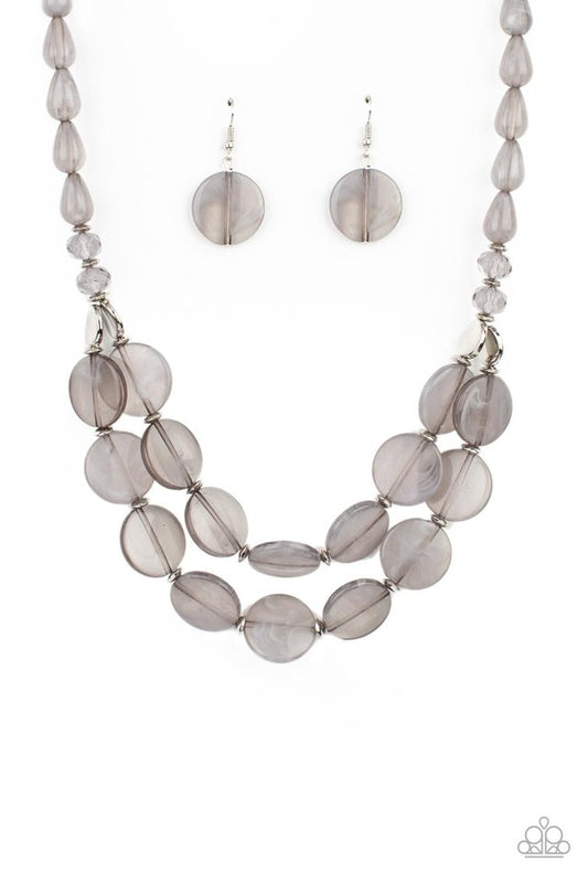 Beach Day Demure - Silver - Paparazzi Necklace Image