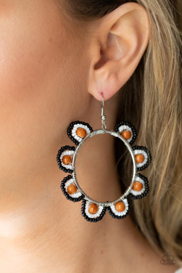 ​Groovy Gardens - Brown - Paparazzi Earring Image