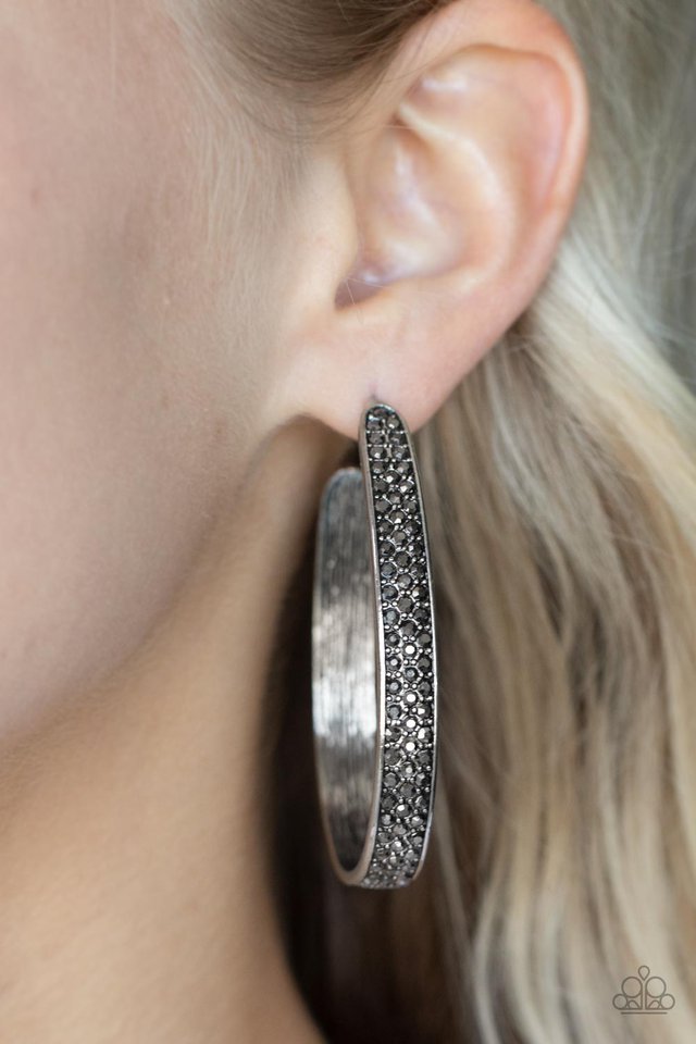 ​Bossy and Glossy - Silver - Paparazzi Earring Image