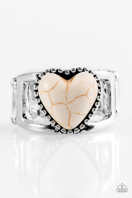 Paparazzi Ring ~ Rule With Your Heart - White