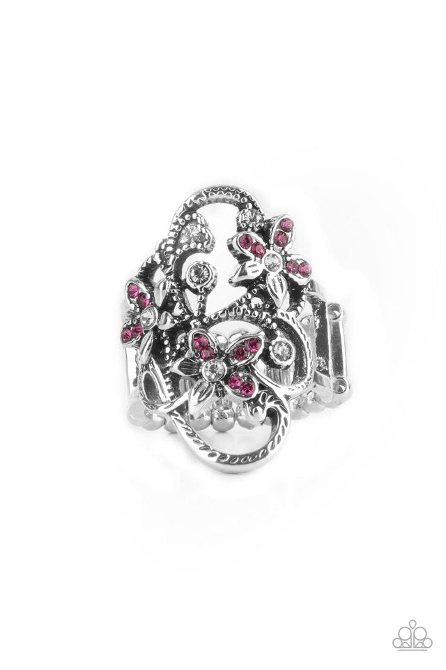Flirtatiously Flowering - Pink - Paparazzi Ring Image