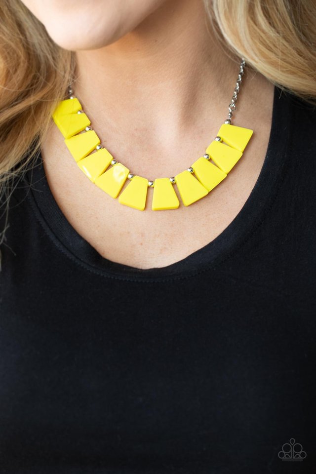 Vivaciously Versatile - Yellow - Paparazzi Necklace Image