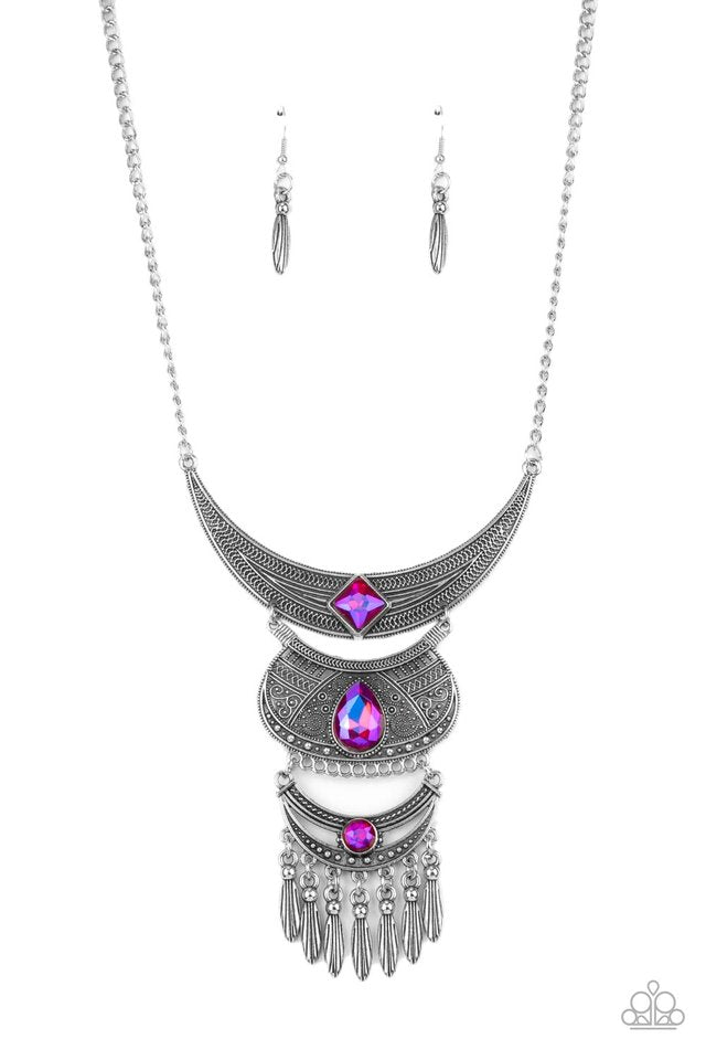 ​Lunar Enchantment - Pink - Paparazzi Necklace Image