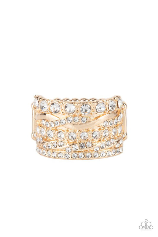 ​Exclusive Elegance - Gold - Paparazzi Ring Image