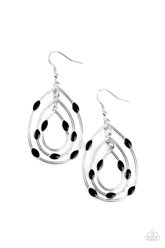Rippling Rapport - Black - Paparazzi Earring Image