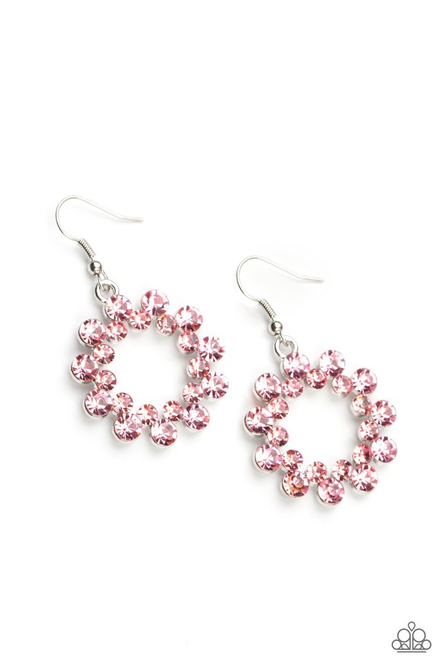 Champagne Bubbles - Pink - Paparazzi Earring Image