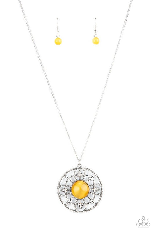 Celestial Compass - Yellow - Paparazzi Necklace Image