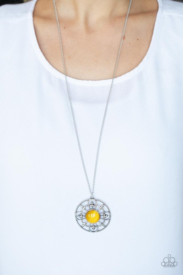 Celestial Compass - Yellow - Paparazzi Necklace Image