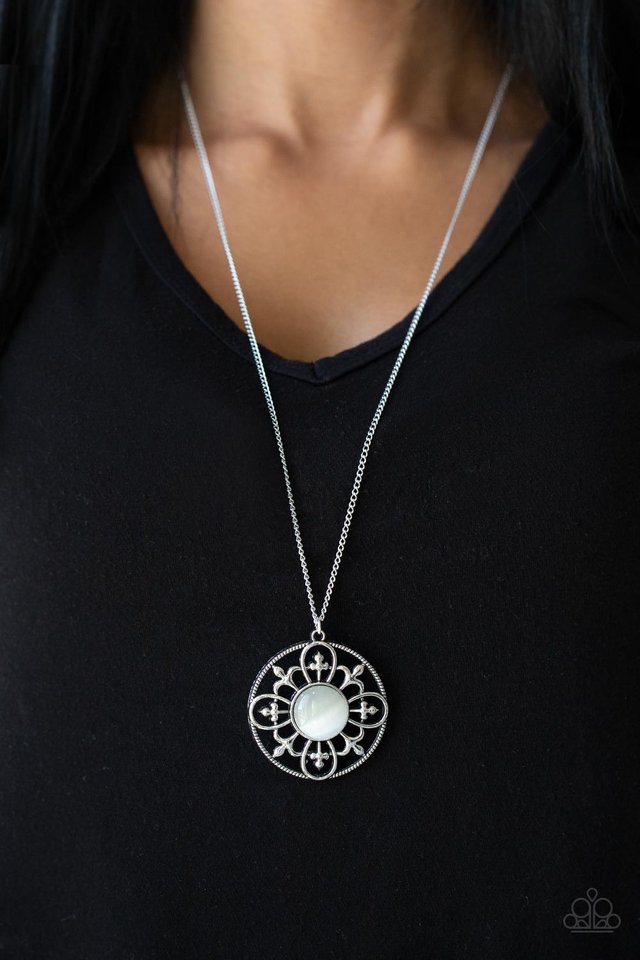 ​Celestial Compass - White - Paparazzi Necklace Image