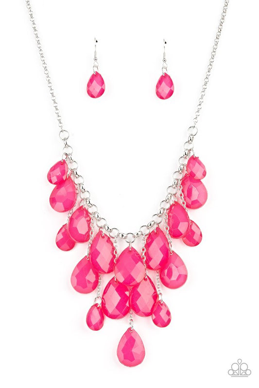 Front Row Flamboyance - Pink - Paparazzi Necklace Image