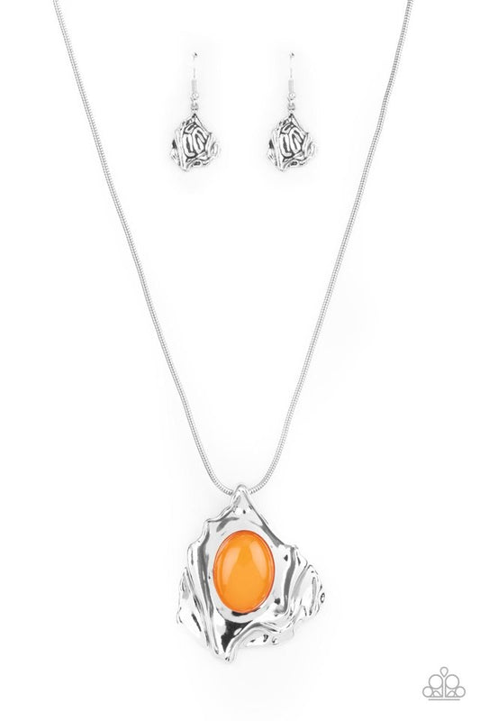 ​Amazon Amulet - Orange - Paparazzi Necklace Image