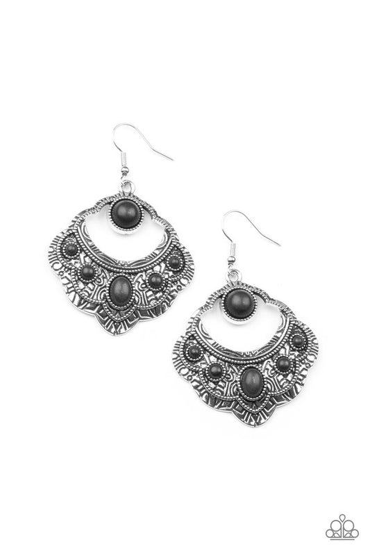 Saguaro Sunset - Black - Paparazzi Earring Image