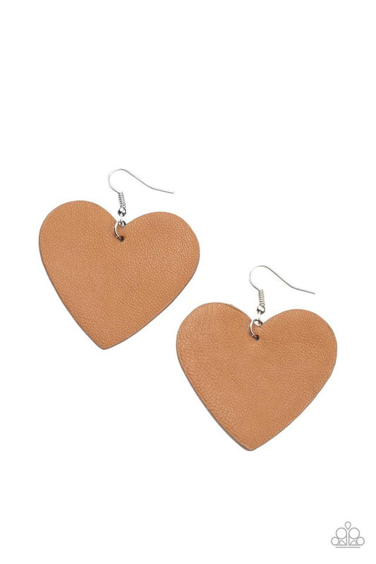 ​Country Crush - Brown - Paparazzi Earring Image