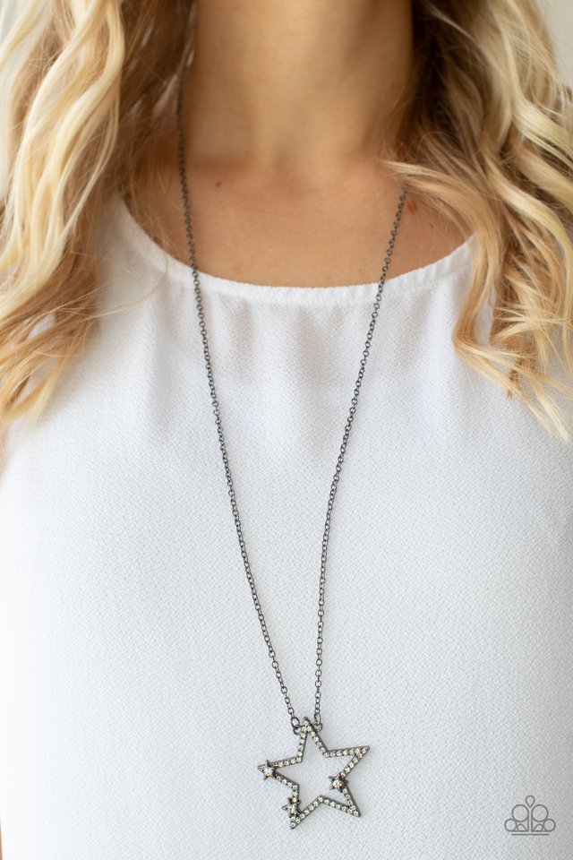 ​I Pledge Allegiance to the Sparkle - Black - Paparazzi Necklace Image