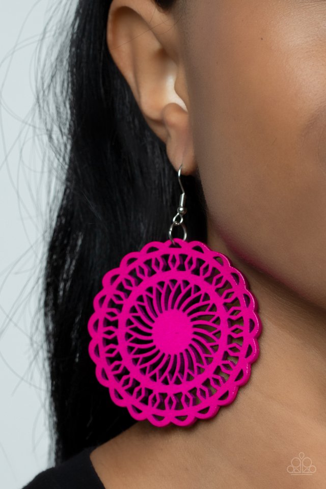 ​Island Sun - Pink - Paparazzi Earring Image