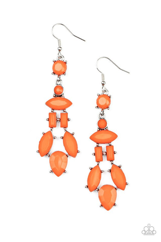 Visually Vivacious - Orange - Paparazzi Earring Image